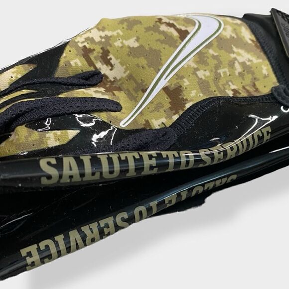 New Nike Vapor Jet Football Gloves 6.0 Mens Salute To Service Camo size Medium - Picture 9 of 11